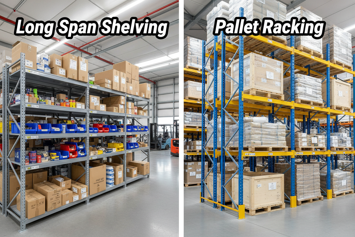 Long Span Shelving vs. Pallet Racking: Which Do You Need?