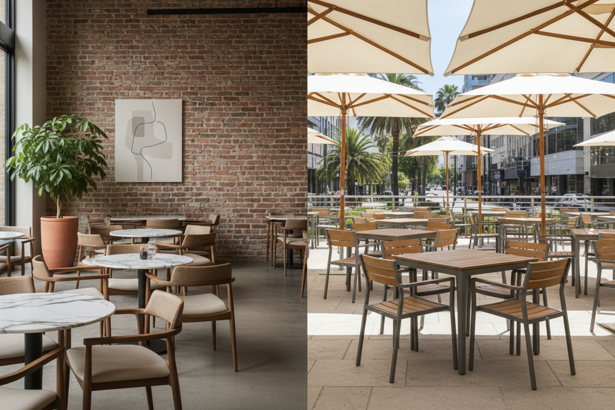 The 2026 Guide to Commercial Cafe Furniture: Indoor vs. Outdoor Material Lifespans