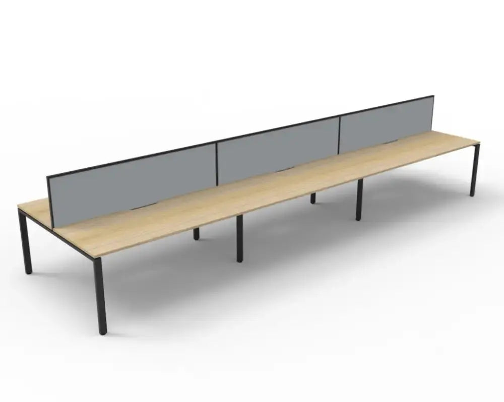 Helix Profile Back to Back 6 Person Workstation