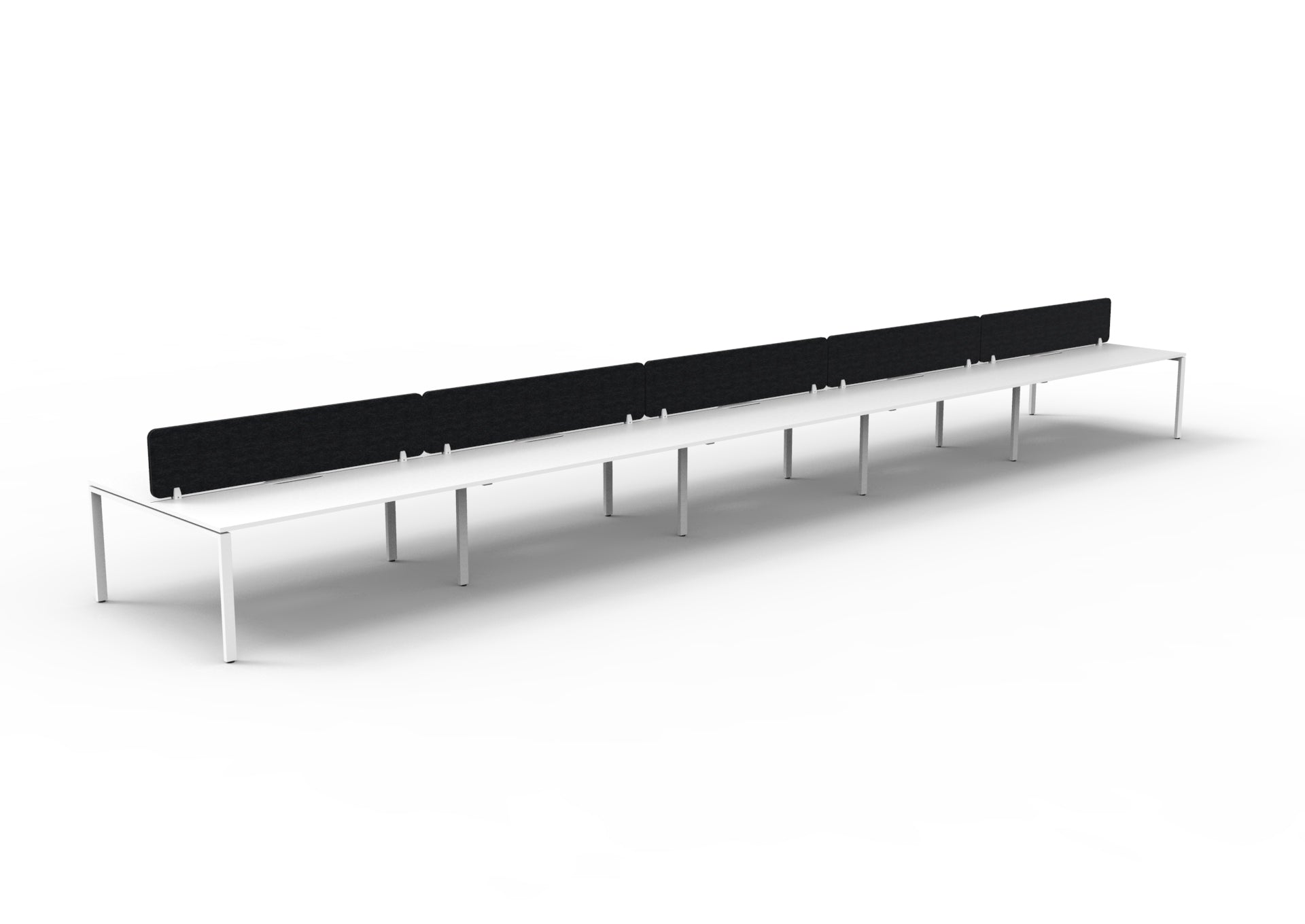 Helix Profile Back to Back 10 Person Workstation With Eco Screen
