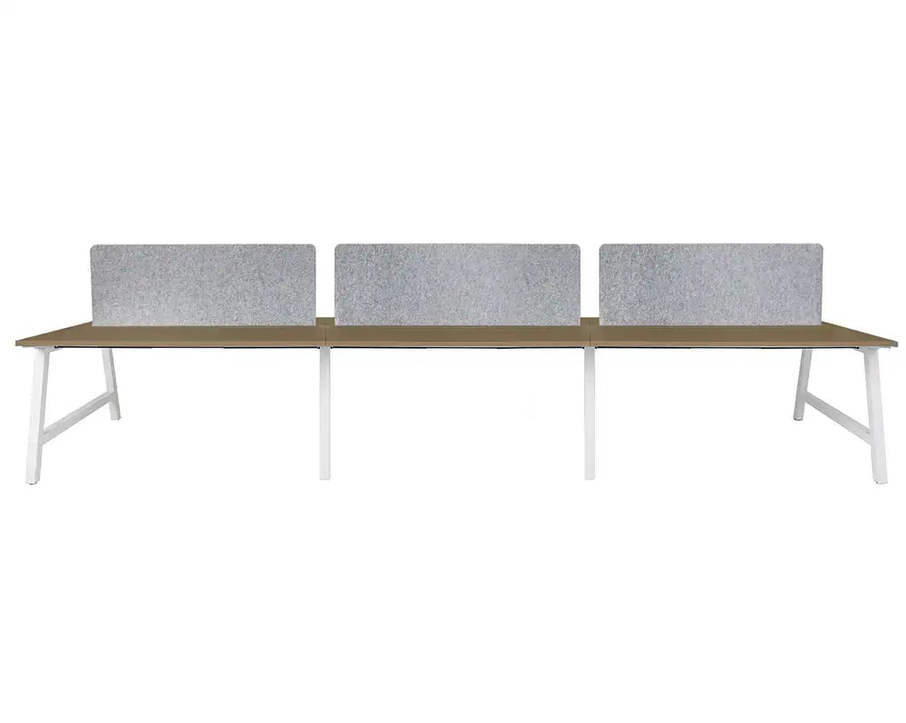 Pitch Back to Six Person Pod 1800 with Element Screens - Office Furniture - Mclernons Business Base