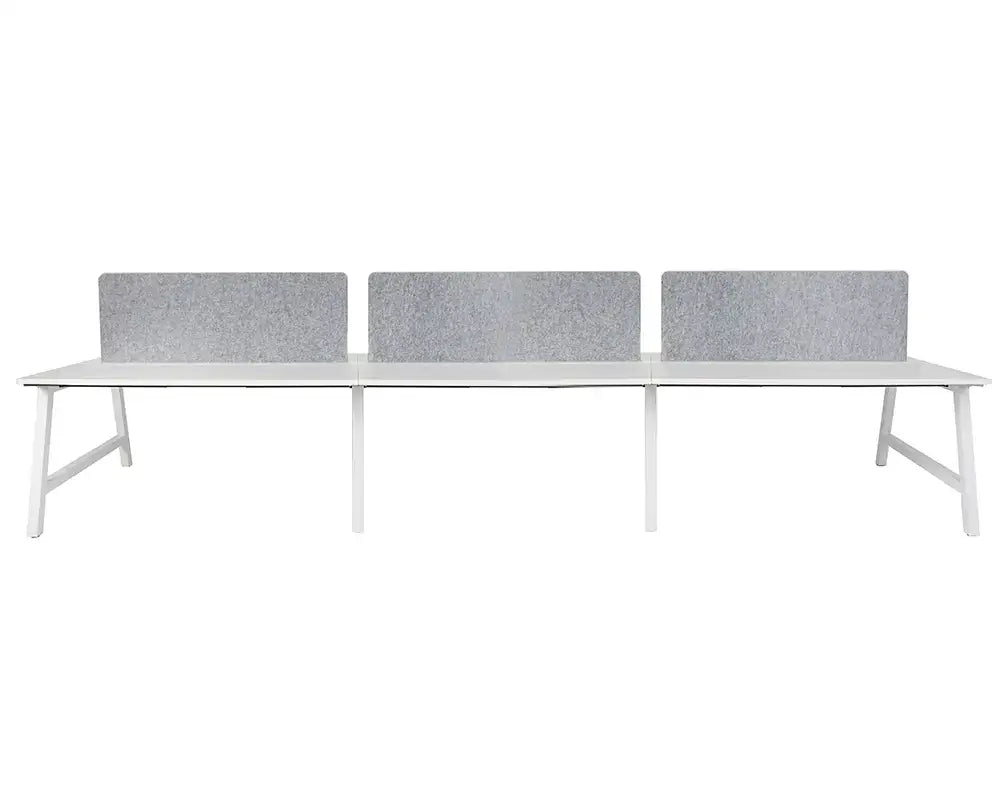 Pitch Back to Six Person Pod 1800 with Element Screens - Office Furniture - Mclernons Business Base