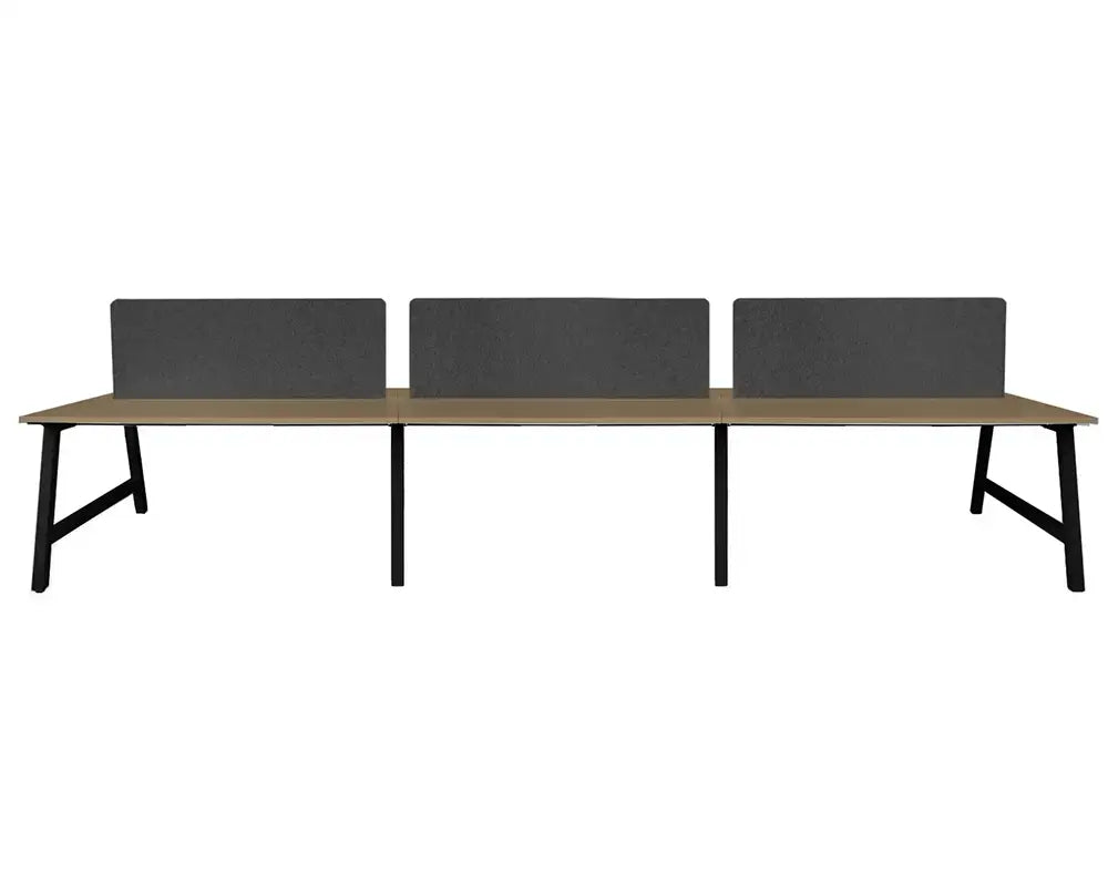 Pitch Back to Six Person Pod 1800 with Element Screens - Office Furniture - Mclernons Business Base