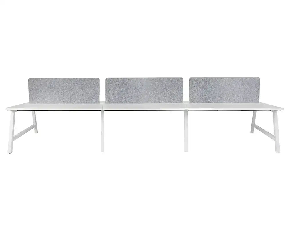 Pitch Back to Six Person Pod 1800 with Element Screens - Office Furniture - Mclernons Business Base