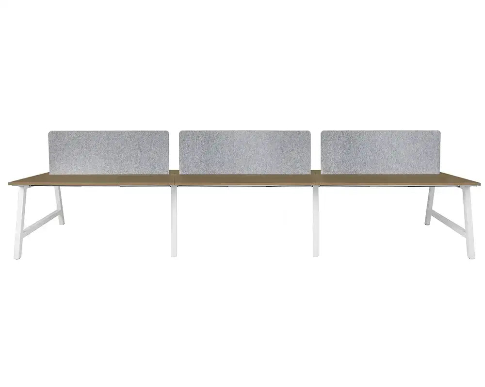 Pitch Back to Six Person Pod 1800 with Element Screens - Office Furniture - Mclernons Business Base