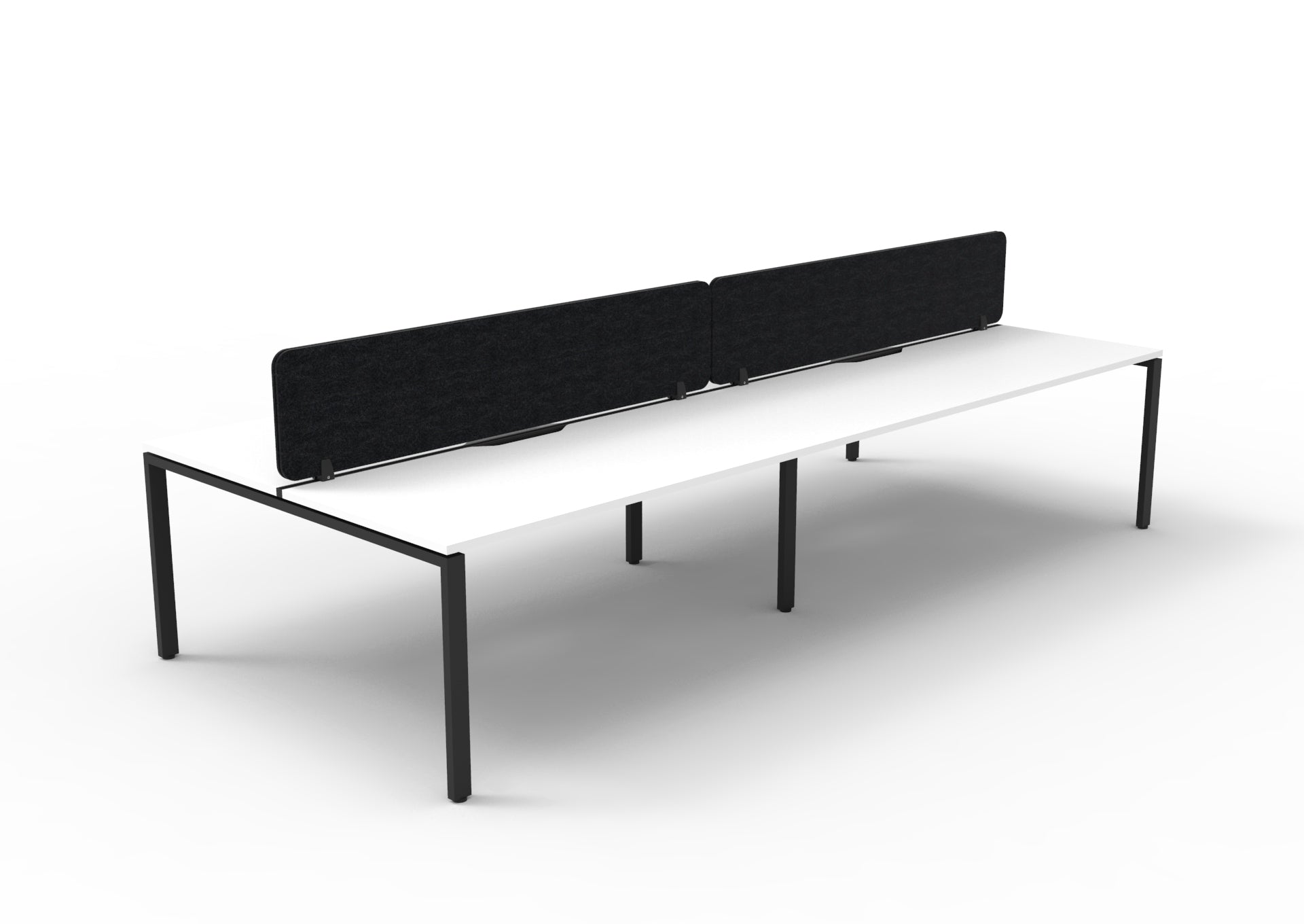 Helix Profile Back to Back 4 Person Workstation With Eco Screen