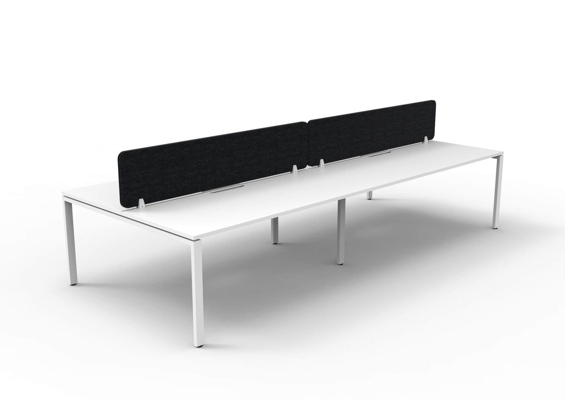 Helix Profile Back to Back 4 Person Workstation With Eco Screen