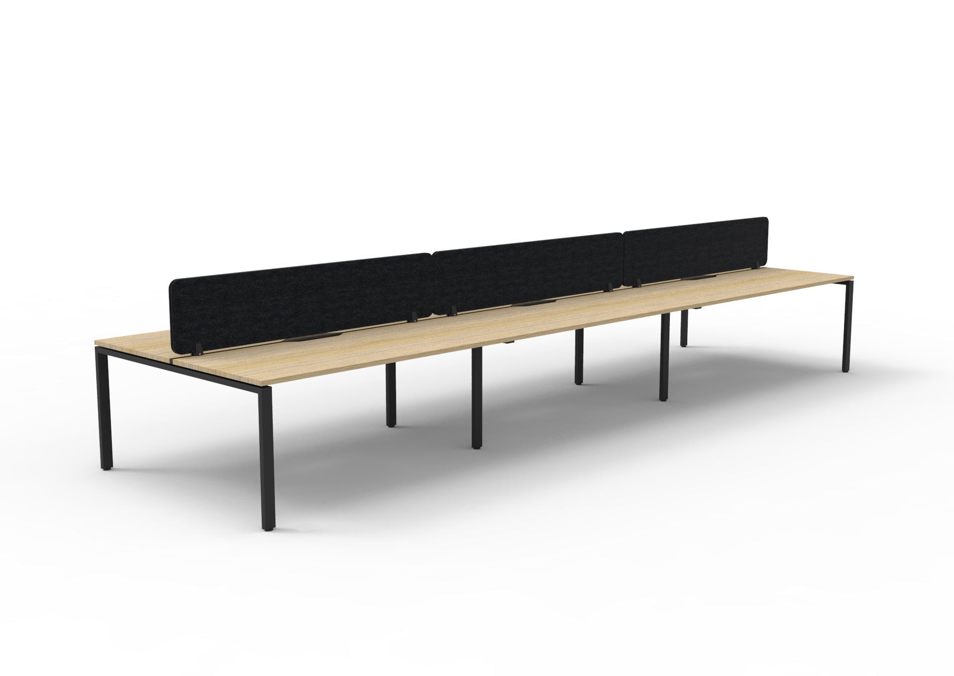 Helix Profile Back to Back 6 Person Workstation With Eco Screen