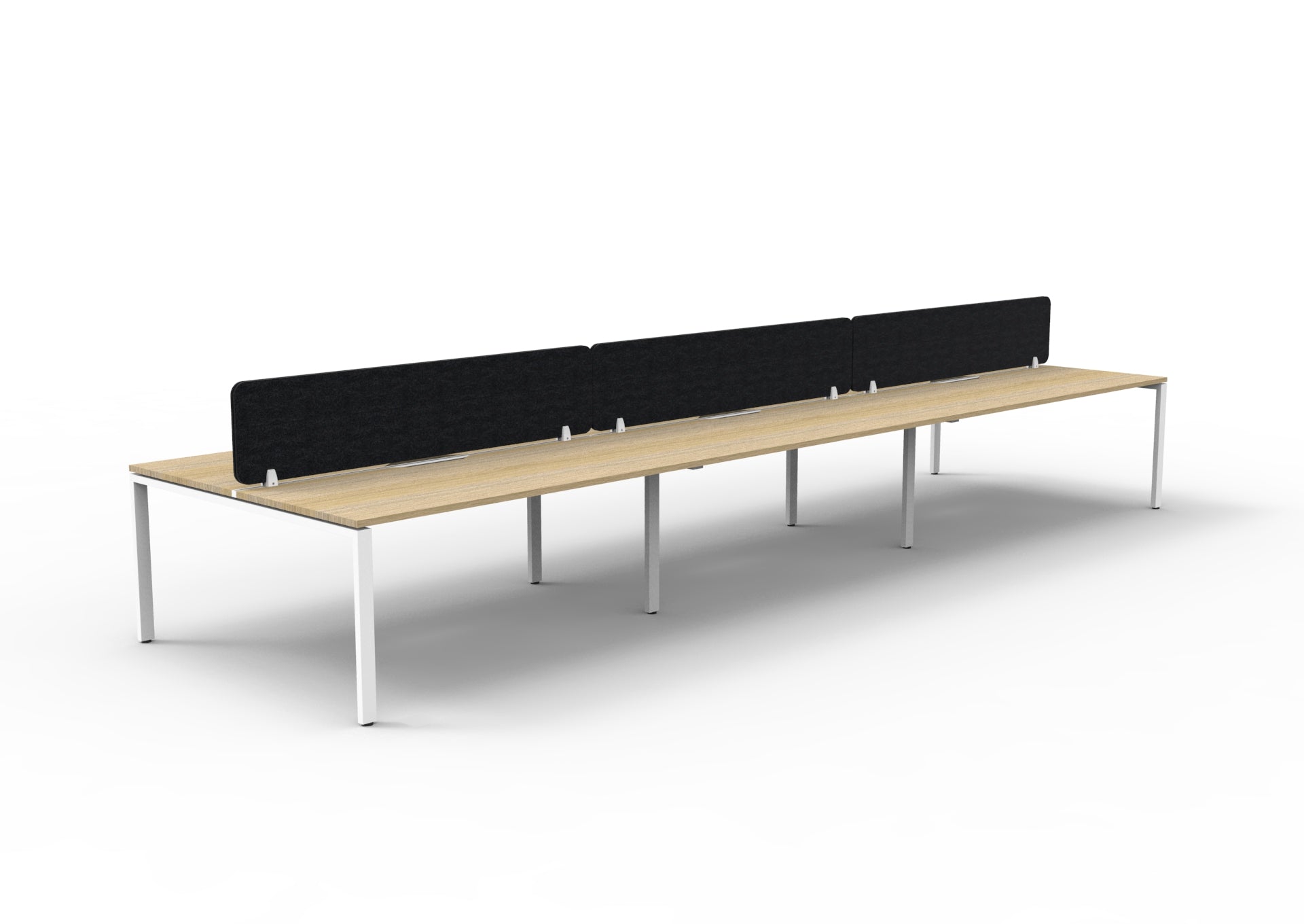 Helix Profile Back to Back 6 Person Workstation With Eco Screen