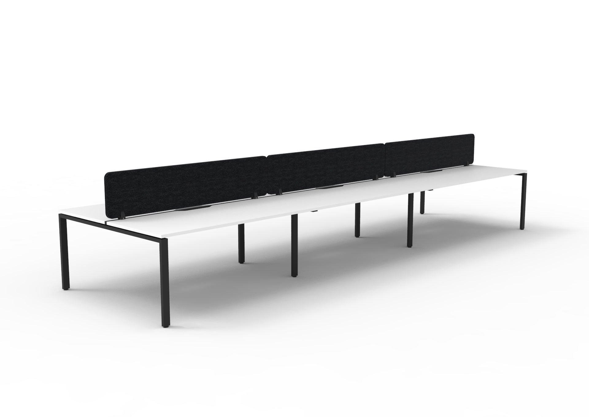 Helix Profile Back to Back 6 Person Workstation With Eco Screen