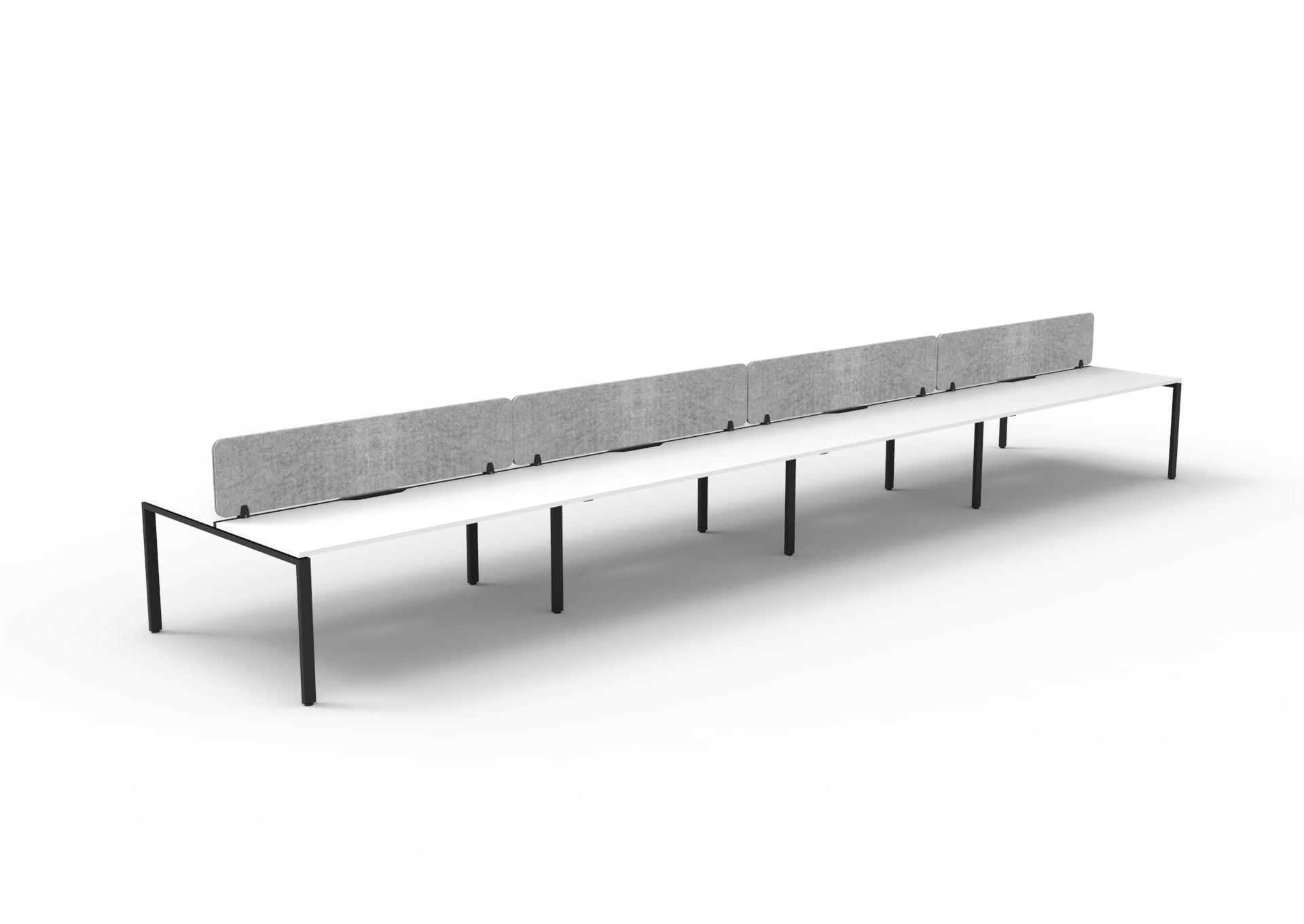 Helix Profile Back to Back 8 Person Workstation With Eco Screen