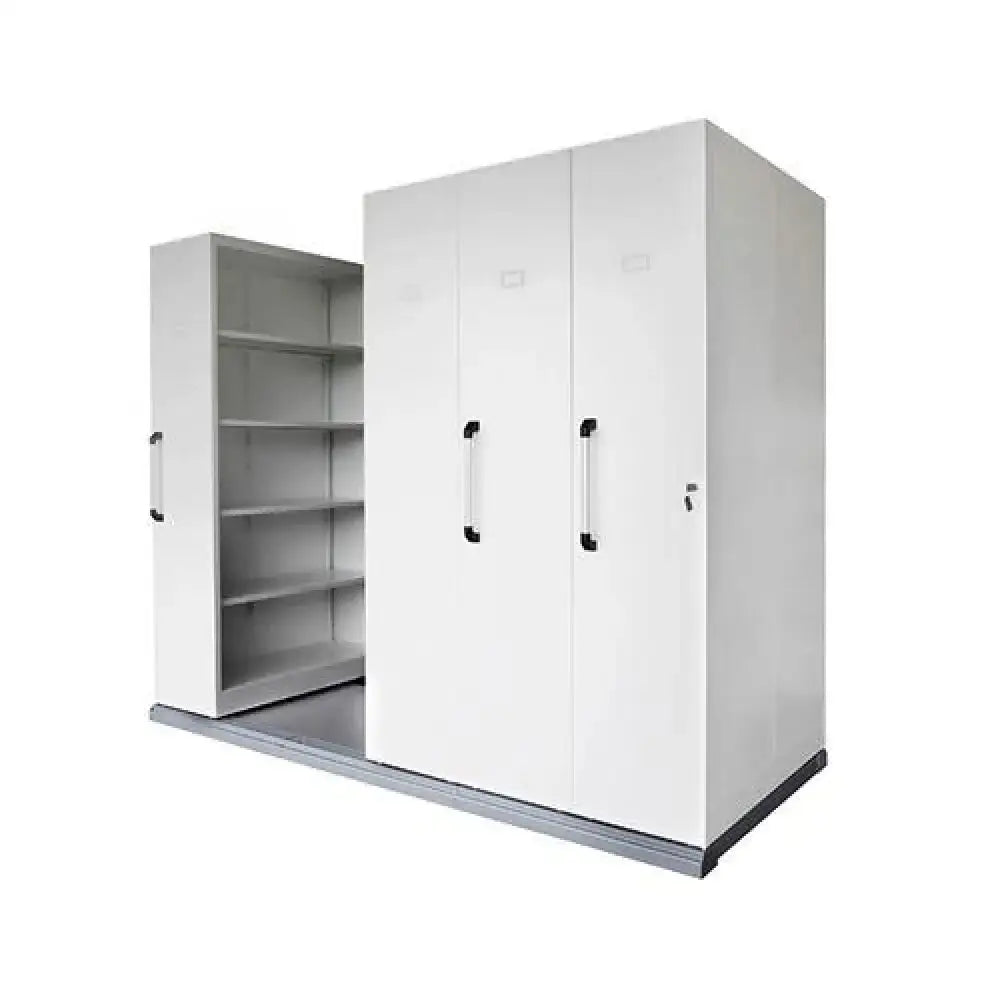 Compactus 4 Bay Space Efficient Bulk Storage White Powdercoat