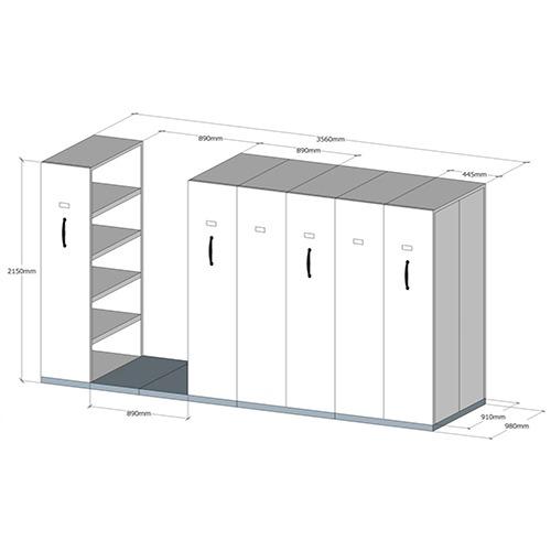 Compactus 6 Bay 980W