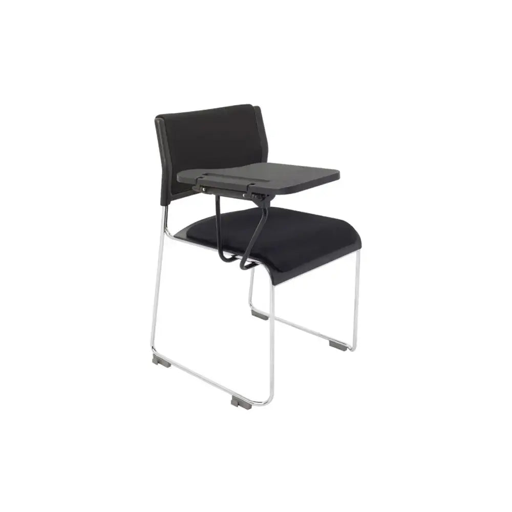 Form Conference Chair Black Plastic Perforated Steel Rod Sled Base