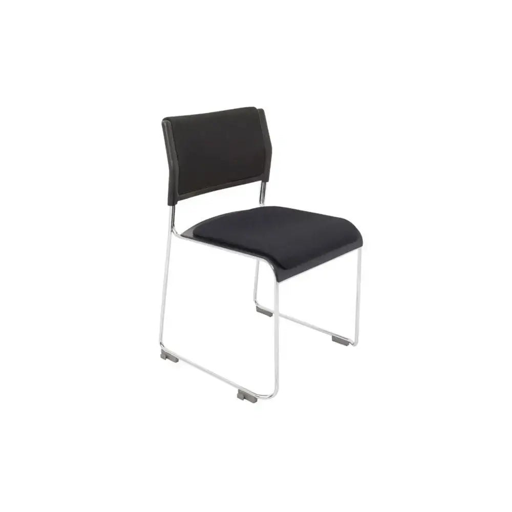 Form Plastic Conference Chair Black Perforated Sled Base