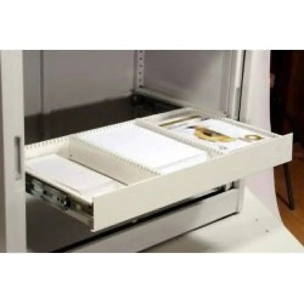 Impact Tambour Door Cupboard with Pull out Drawer