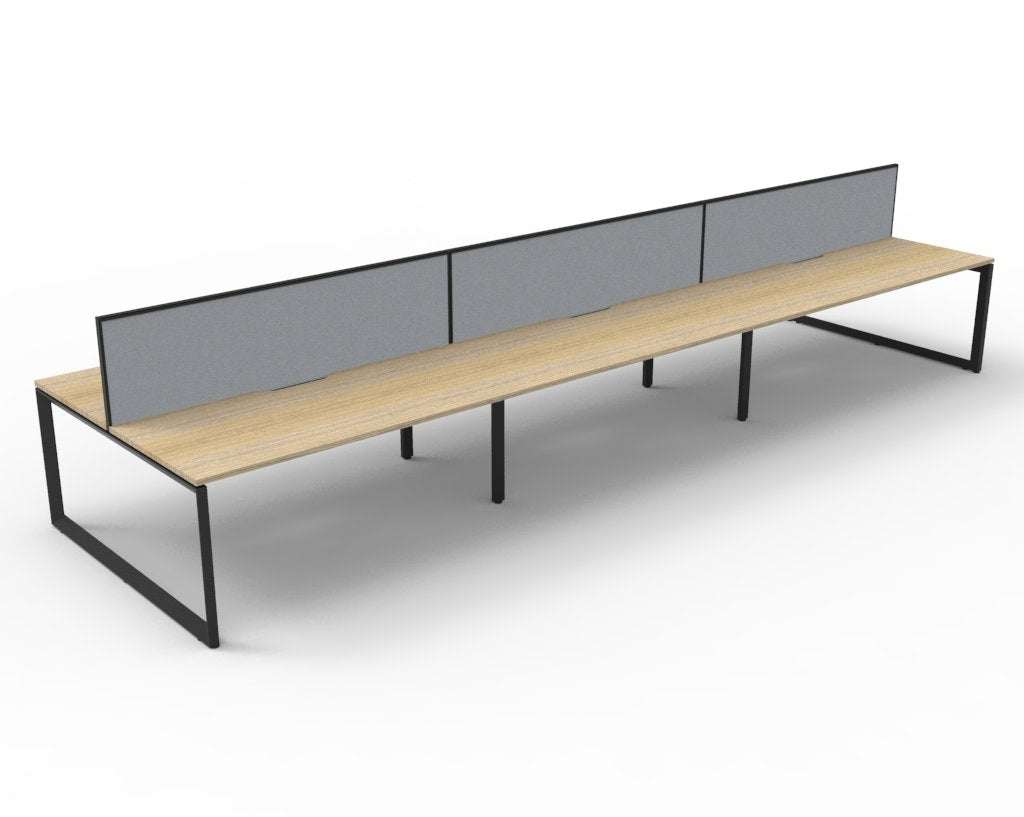 Helix Loop Back to Back 6 Person Workstation