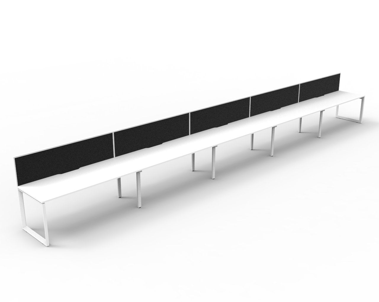 Helix Loop Side by Side 5 Person Workstation