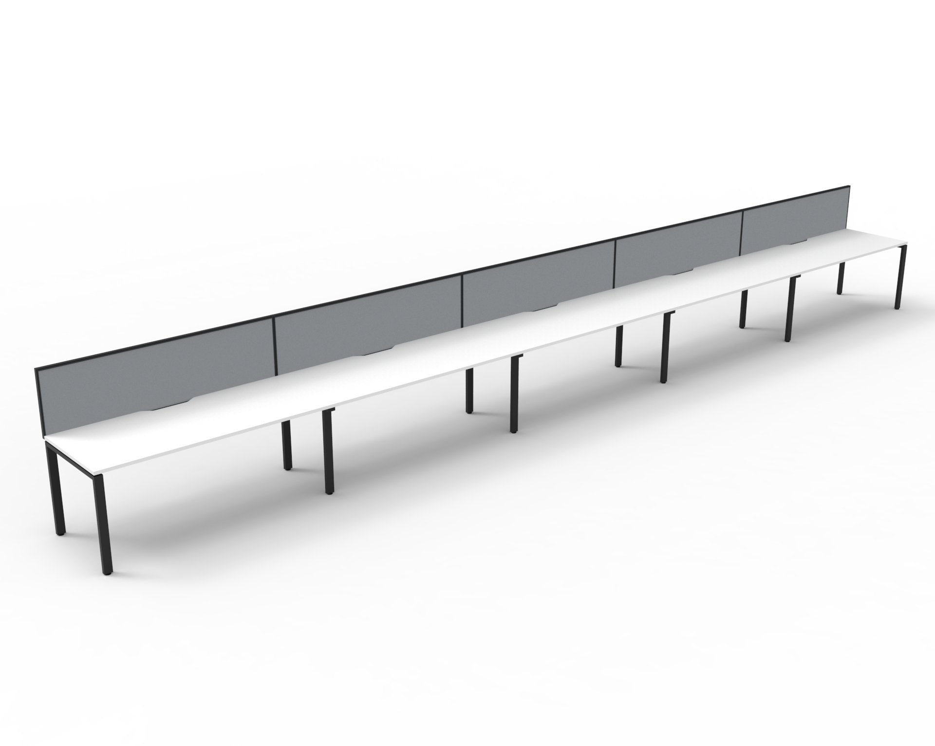 Helix Profile Side by Side 5 Person Workstation