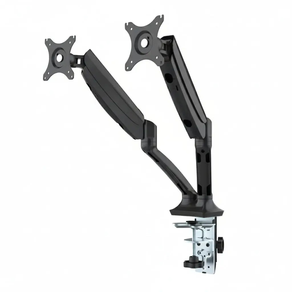 Gas Spring Dual Monitor Arm with Effortless Adjustments