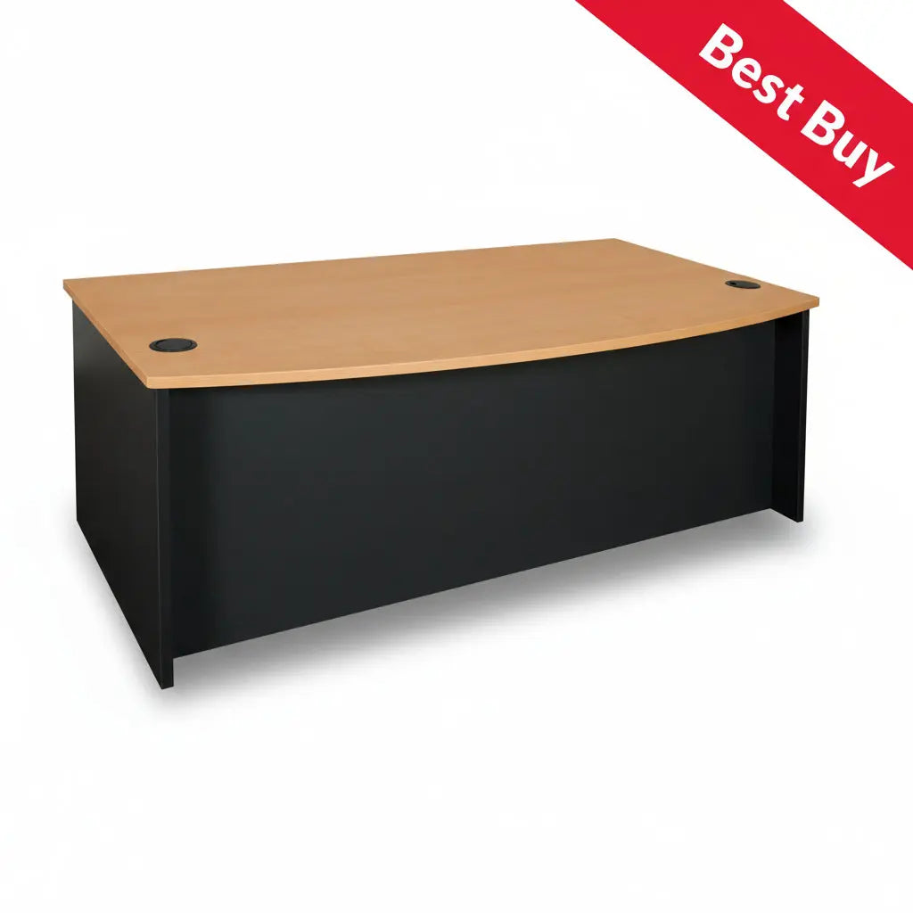 Orion Plus Bow Front Desk Beech