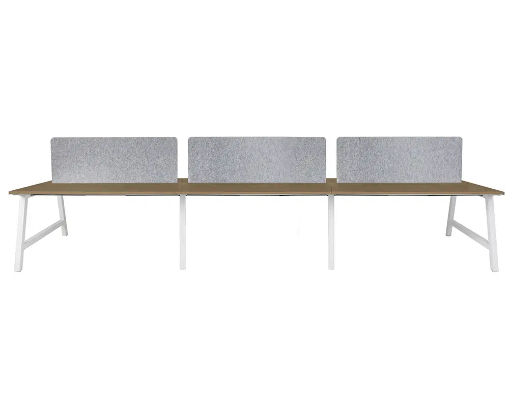 Pitch Back to Six Person Pod 1800 with Element Screens - Office Furniture - Mclernons Business Base