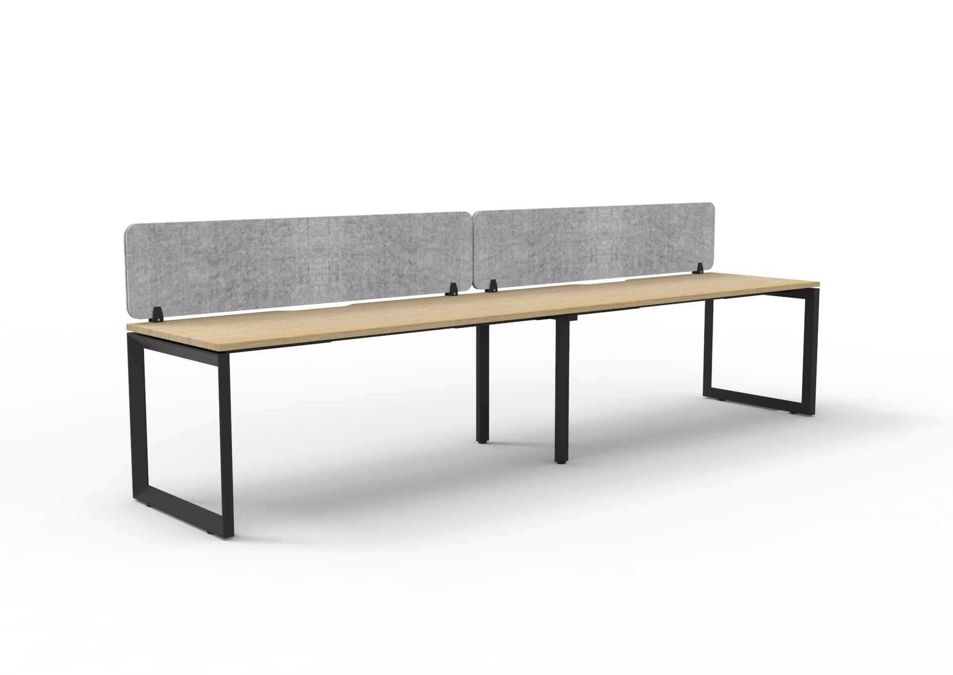 Helix Loop Side by Side 2 Person Workstation With Eco Screen