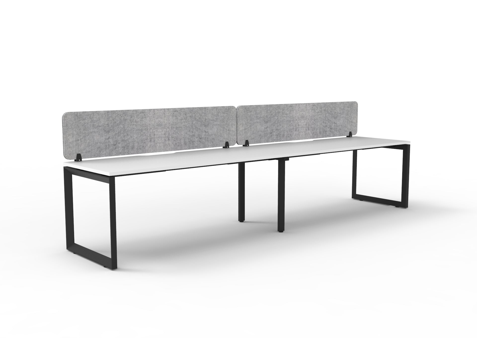 Helix Loop Side by Side 2 Person Workstation With Eco Screen