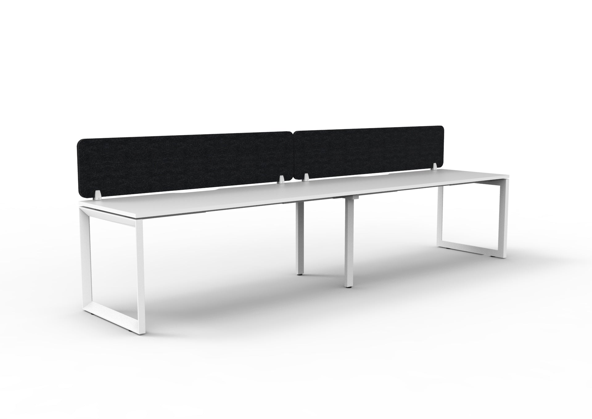 Helix Loop Side by Side 2 Person Workstation With Eco Screen