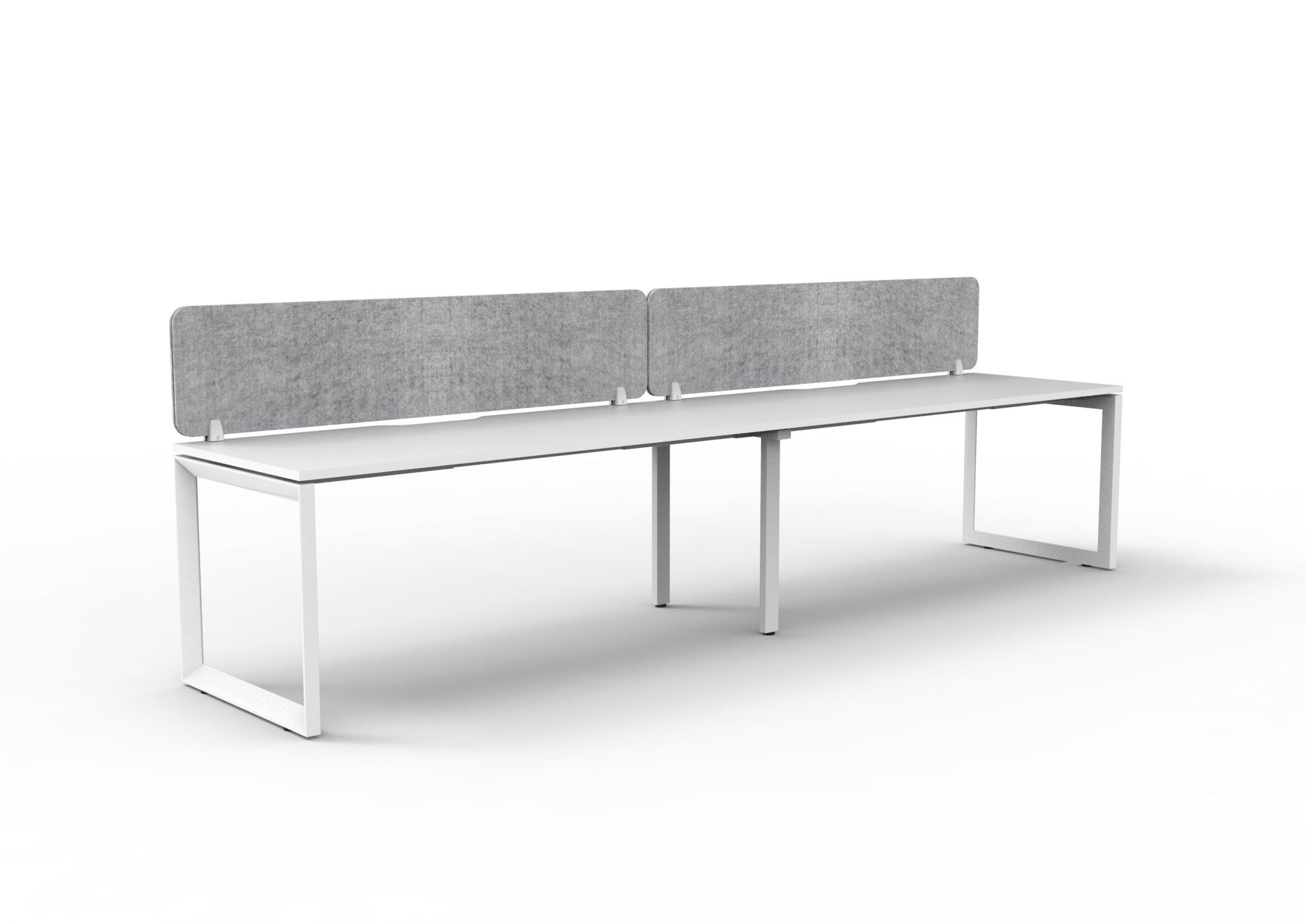 Helix Loop Side by Side 2 Person Workstation With Eco Screen