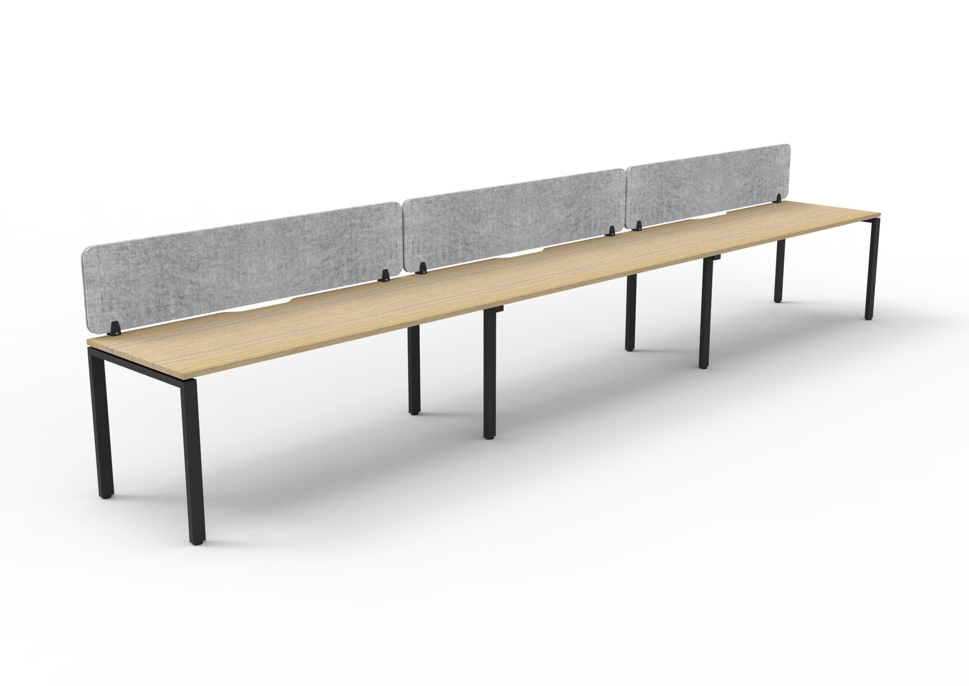 Helix Profile Side by Side 3 Person Workstation With Eco Screen