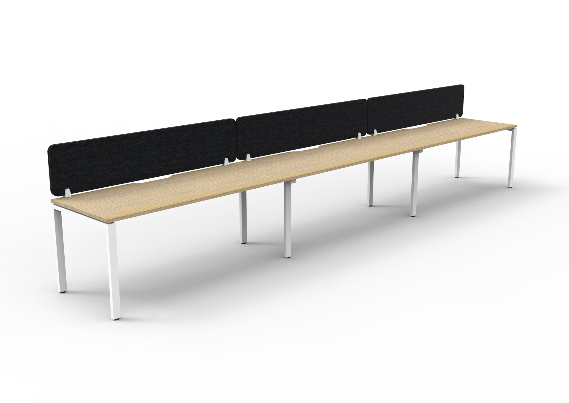 Helix Profile Side by Side 3 Person Workstation With Eco Screen