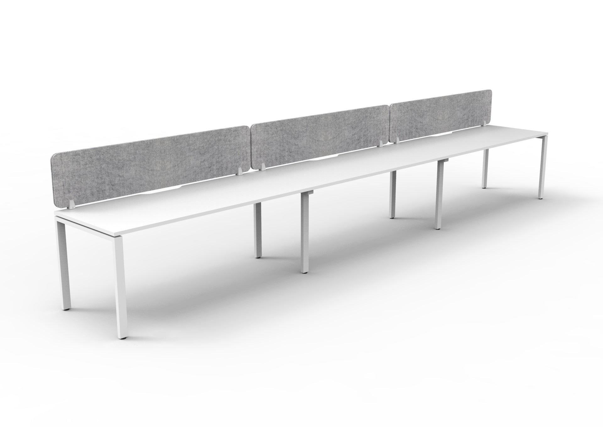 Helix Profile Side by Side 3 Person Workstation With Eco Screen