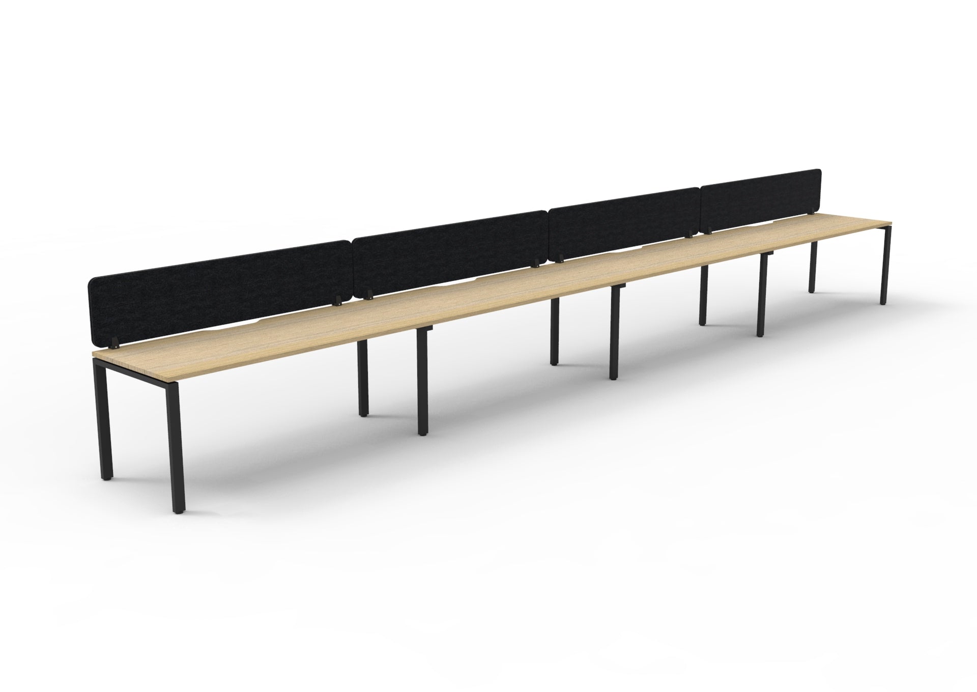 Helix Profile Side by Side 4 Person Workstation With Eco Screen