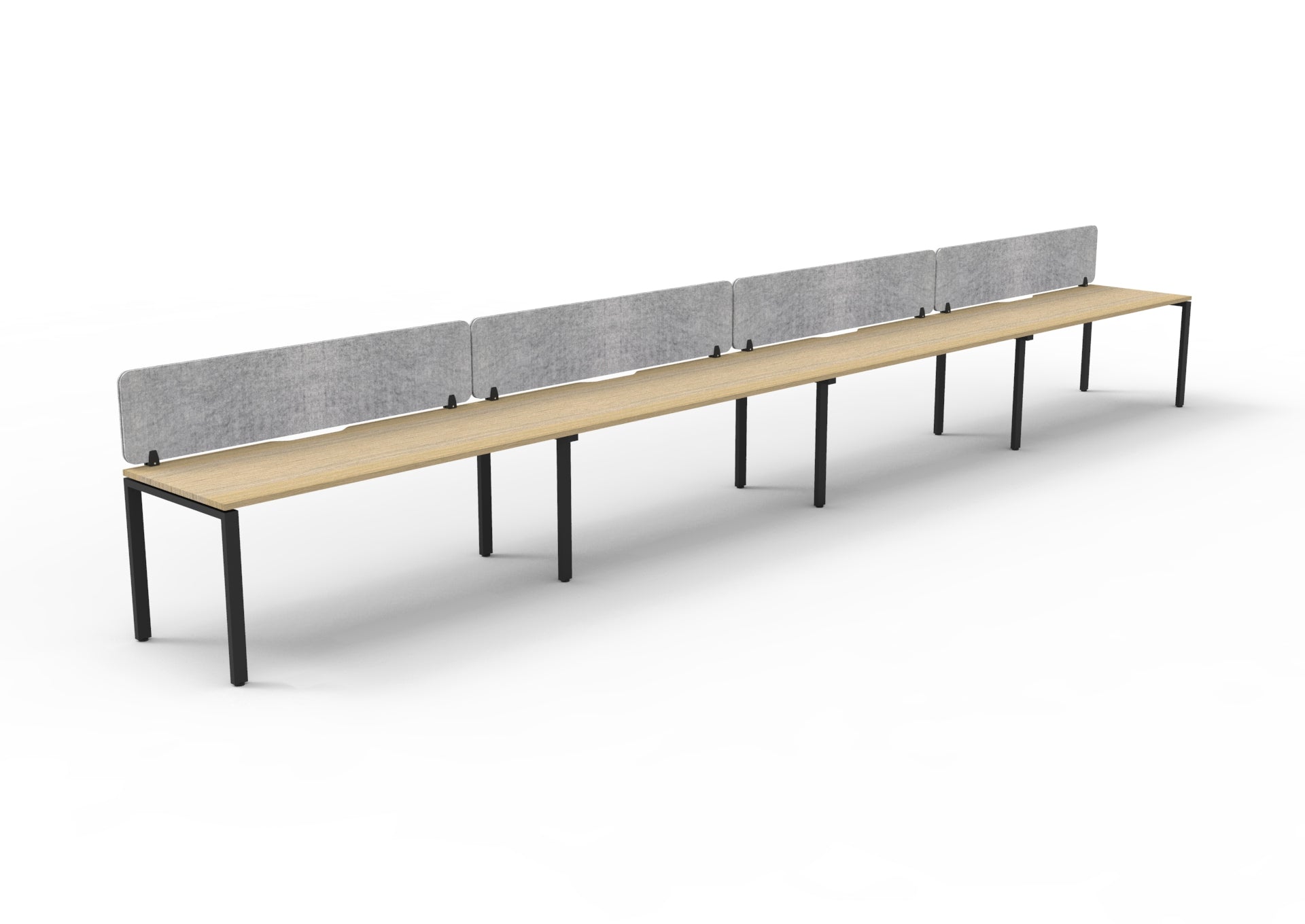 Helix Profile Side by Side 4 Person Workstation With Eco Screen