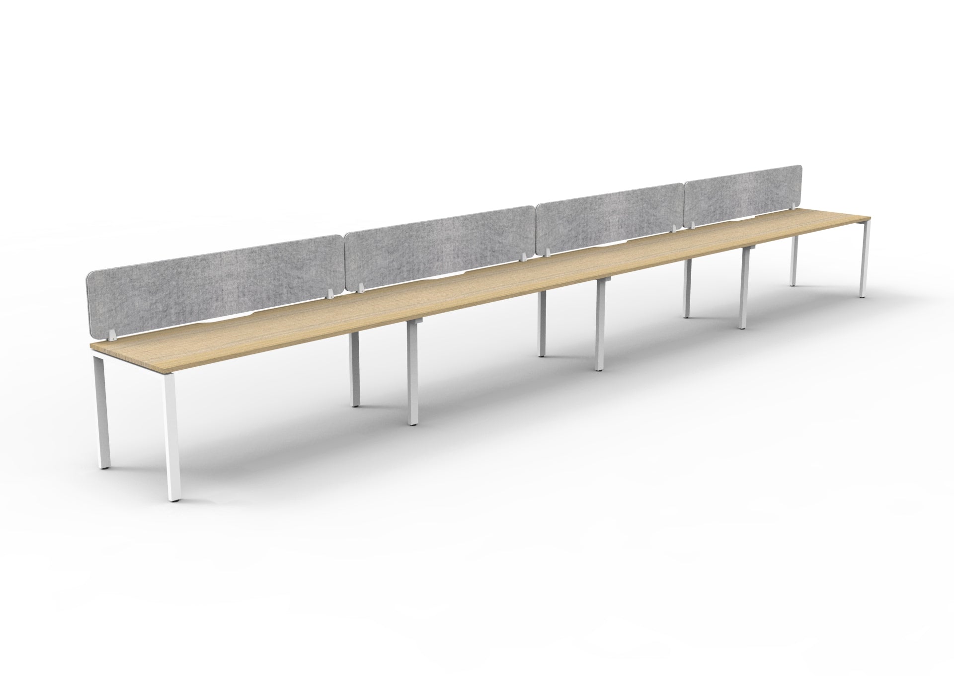 Helix Profile Side by Side 4 Person Workstation With Eco Screen