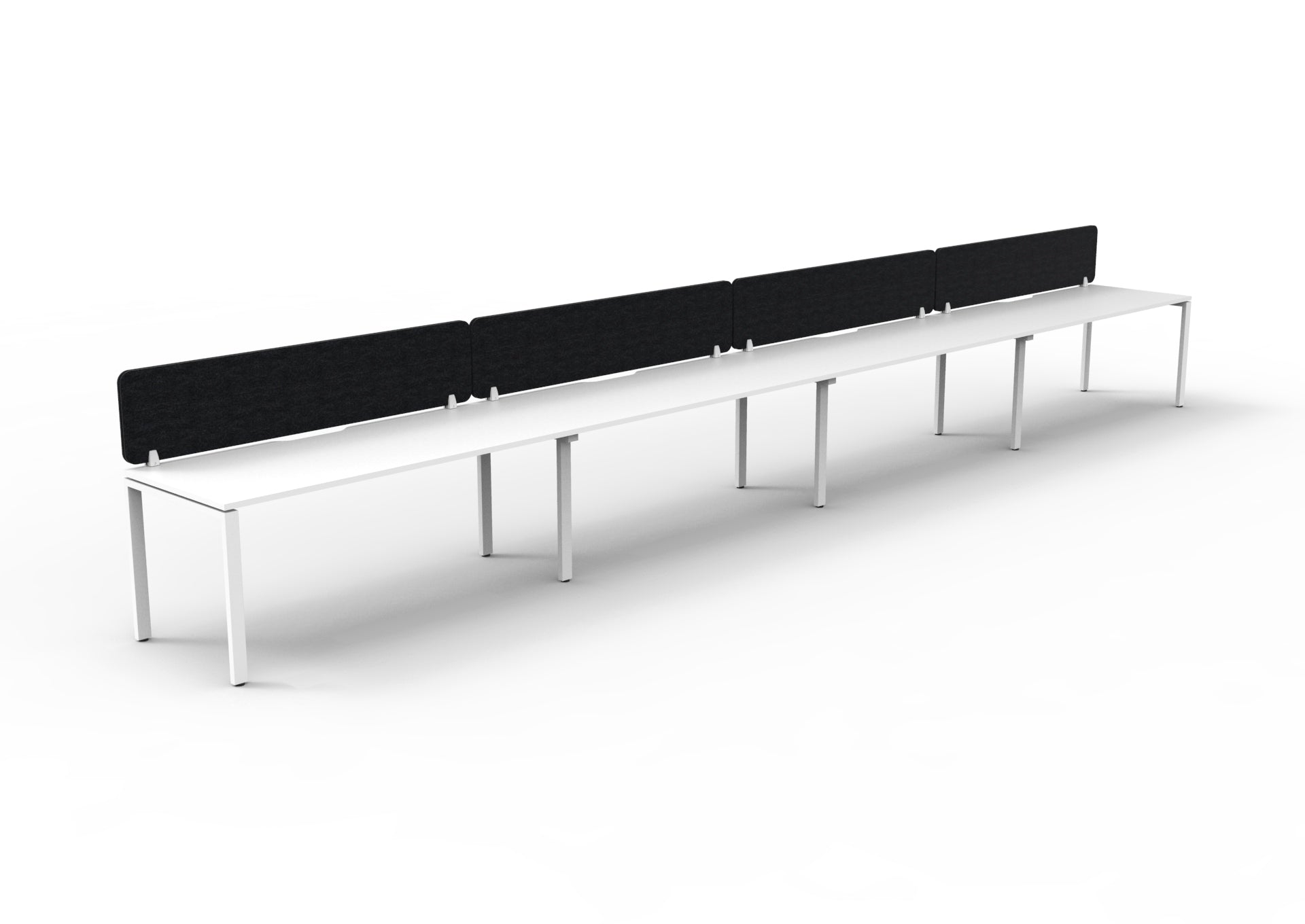 Helix Profile Side by Side 4 Person Workstation With Eco Screen