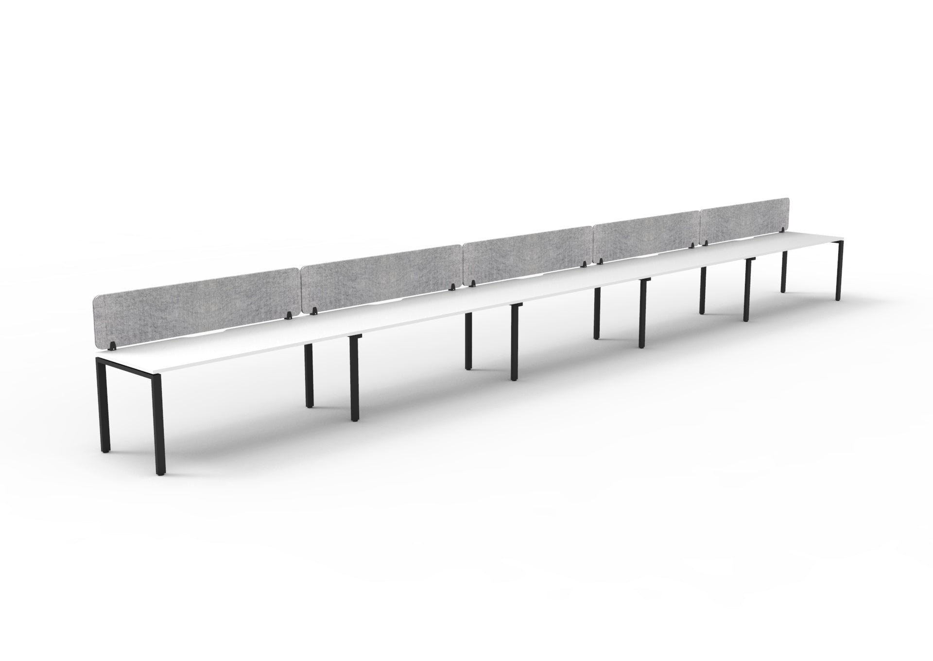 Helix Profile Side by Side 5 Person Workstation With Eco Screen