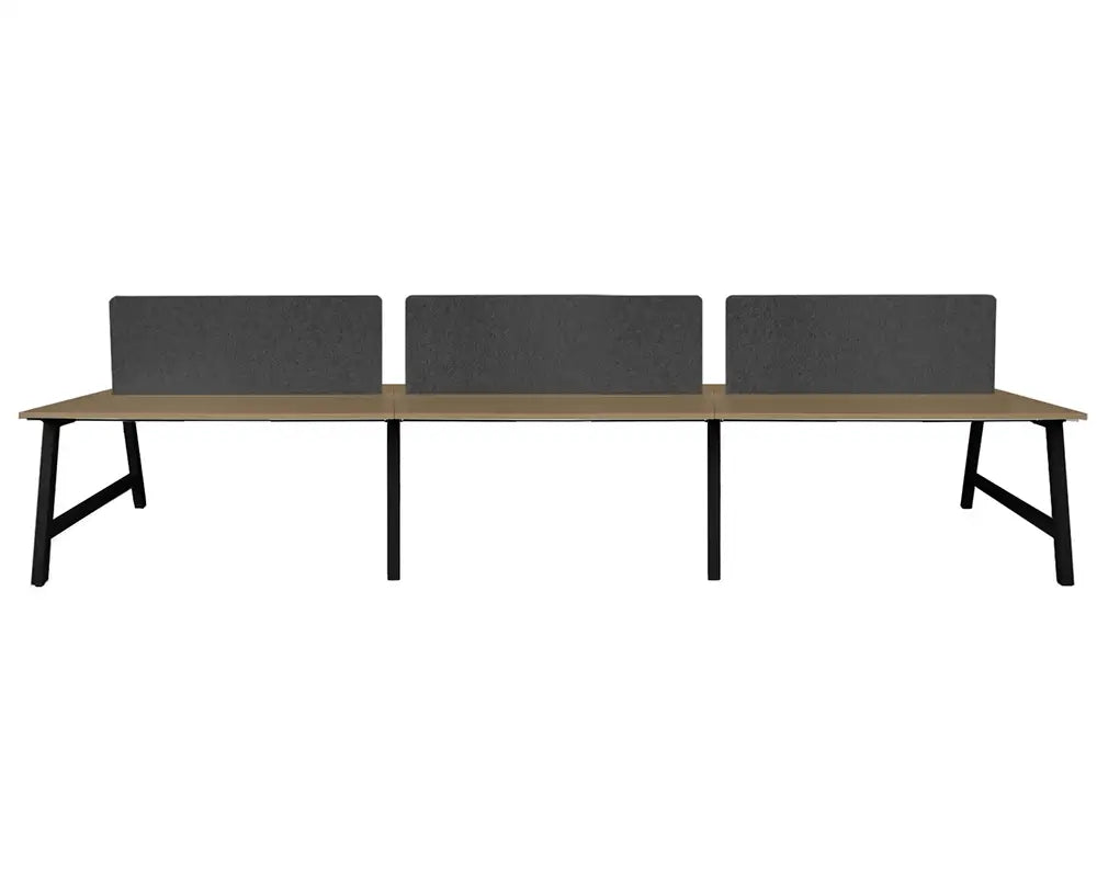 Pitch Back to Six Person Pod 1800 with Element Screens - Office Furniture - Mclernons Business Base