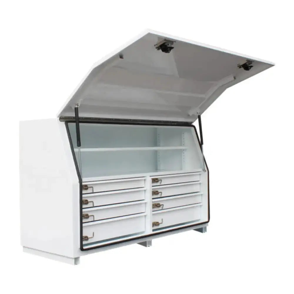Steel Minebox 8 Drawer 950h with Half Length Drawers