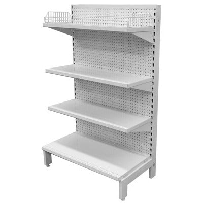 Supermarket Shelving Single Sided Starter Bay with Shelves