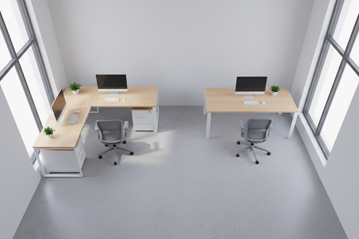 Corner Desks vs. Straight Desks: Maximizing Office Floor Space