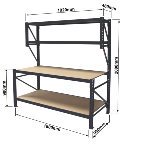 4 Tier Longspan Workbench 1800L