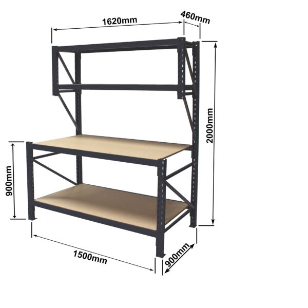 4 Tier Longspan Workbench 1500l