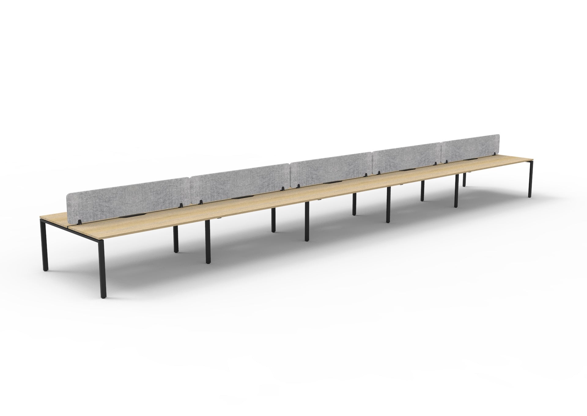 Helix Profile Back to Back 10 Person Workstation With Eco Screen
