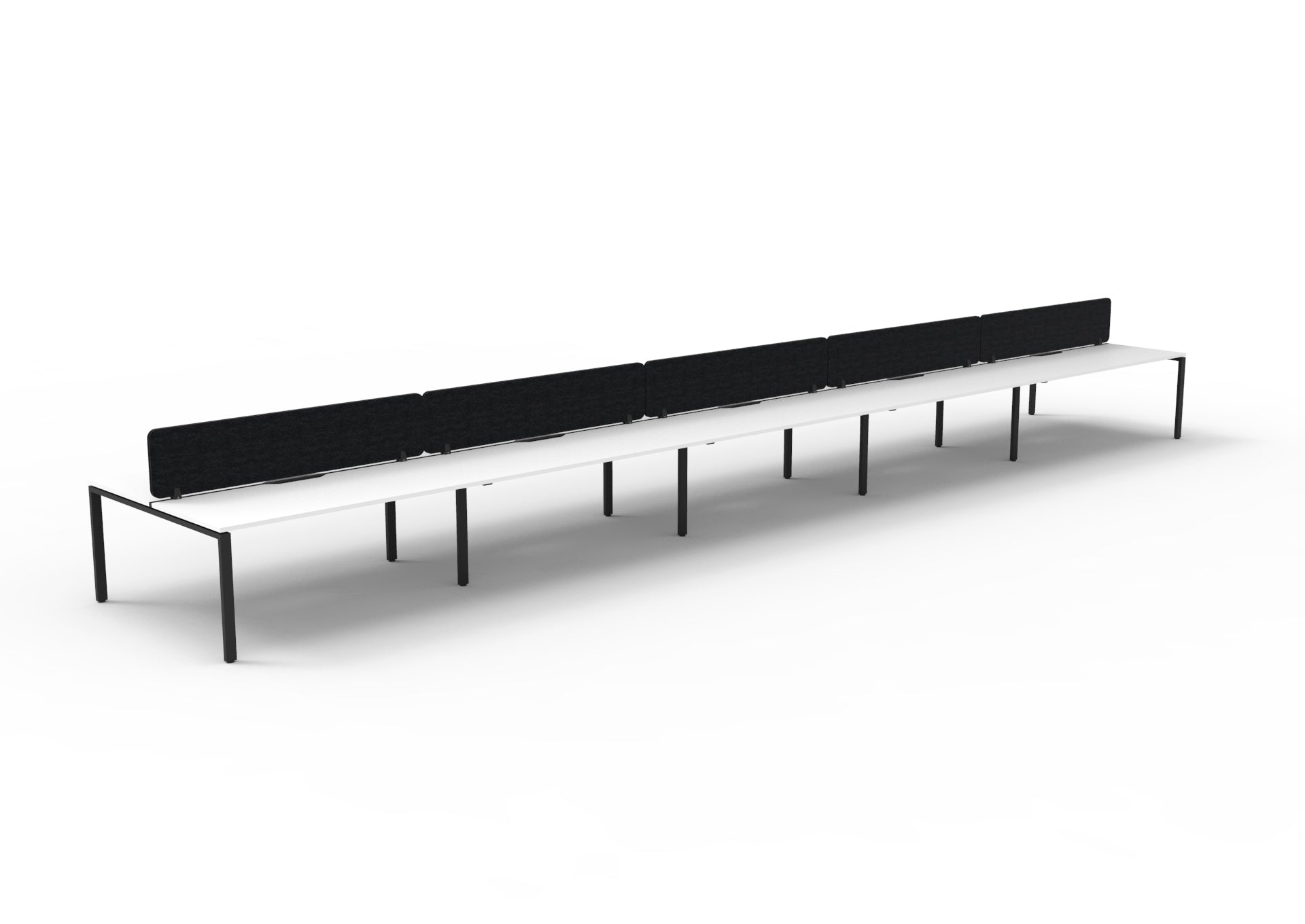 Helix Profile Back to Back 10 Person Workstation With Eco Screen