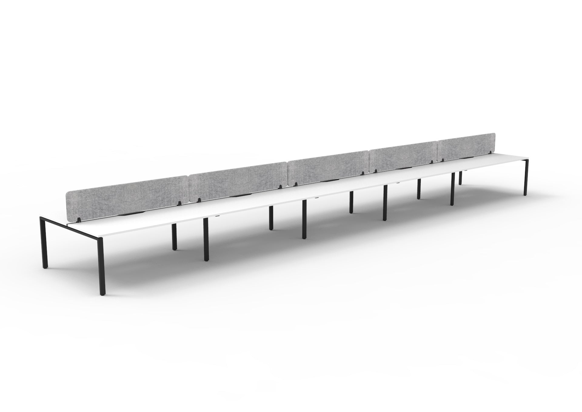 Helix Profile Back to Back 10 Person Workstation With Eco Screen