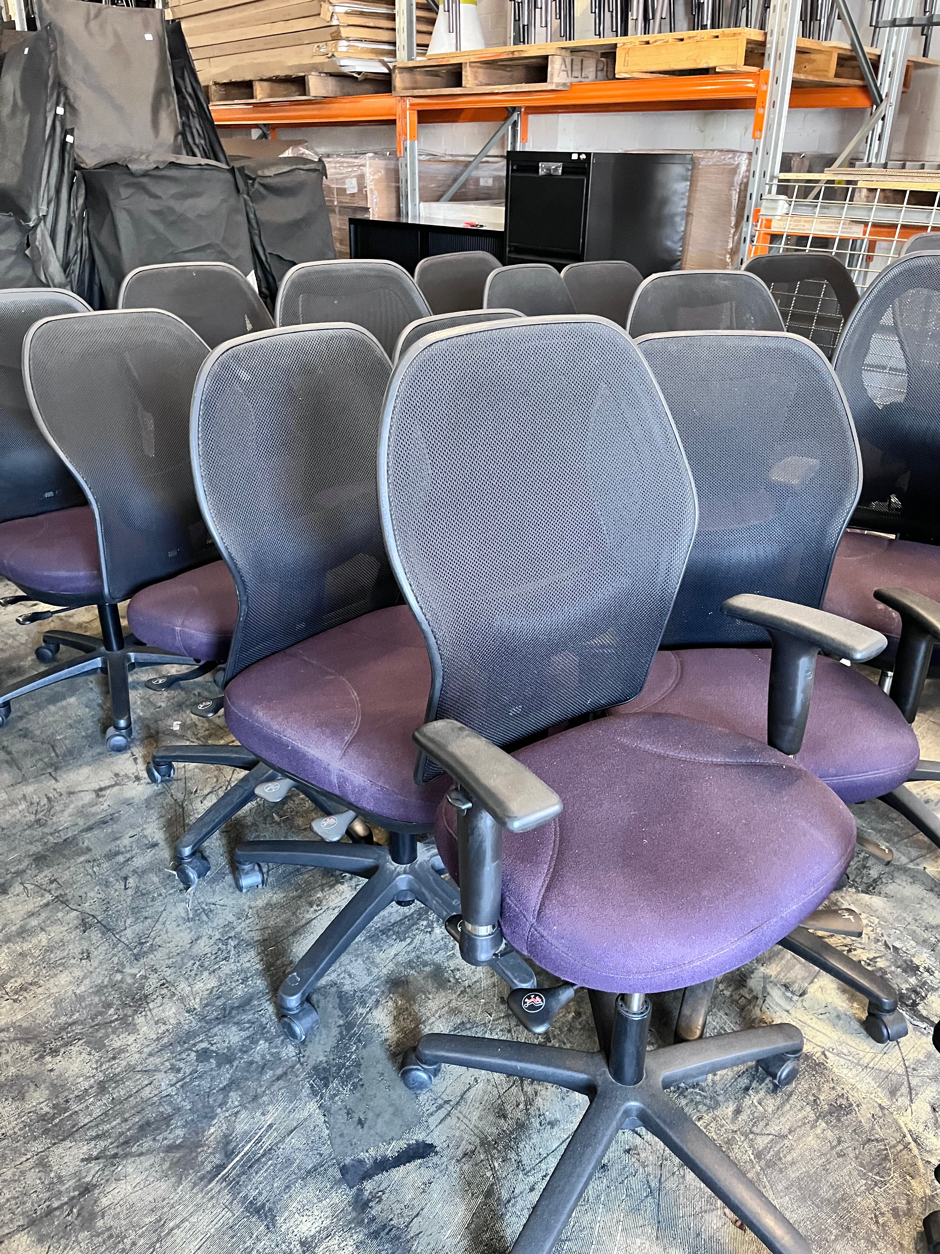 Burgundy office chairs 