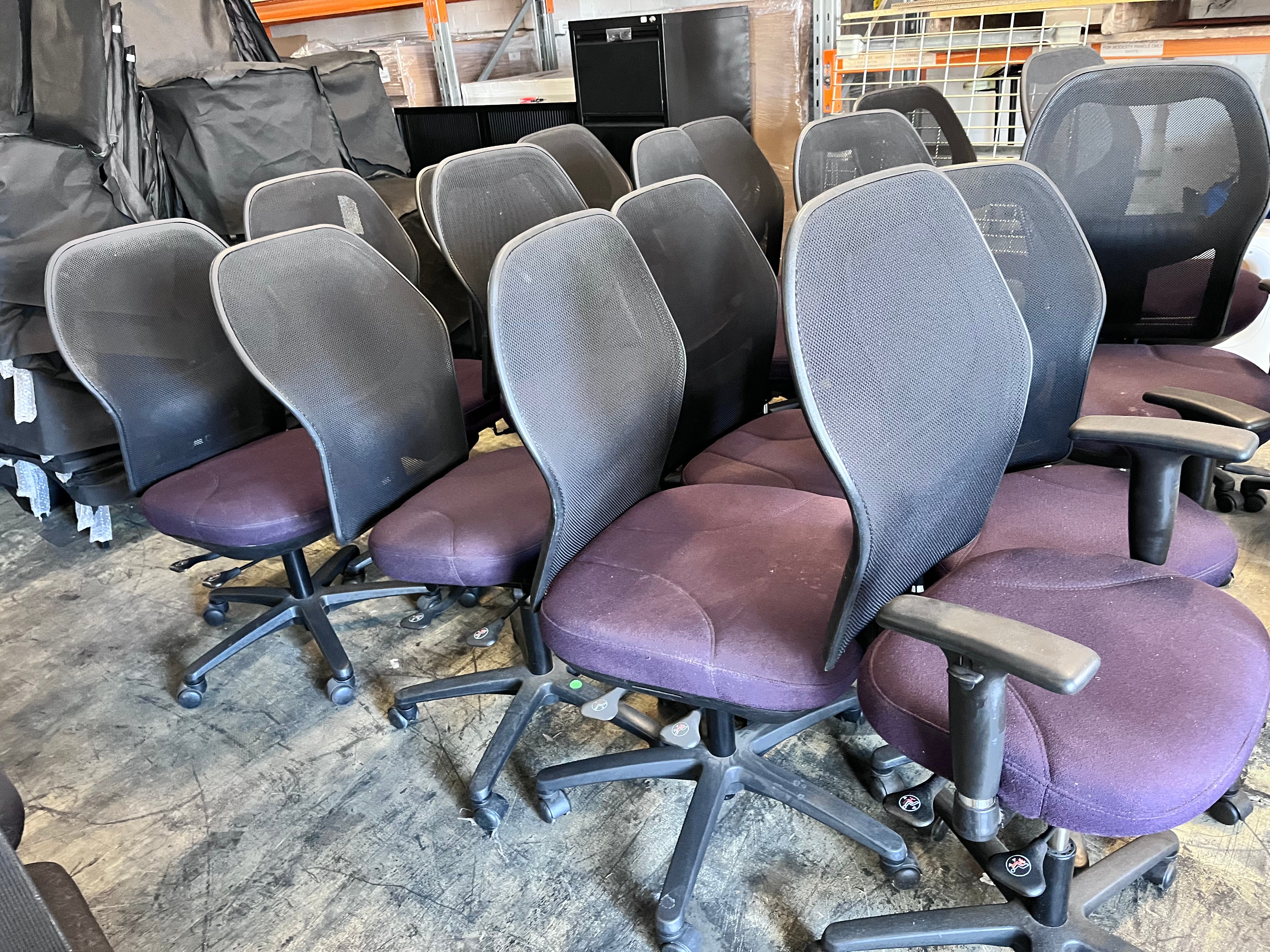 Burgundy office chairs 