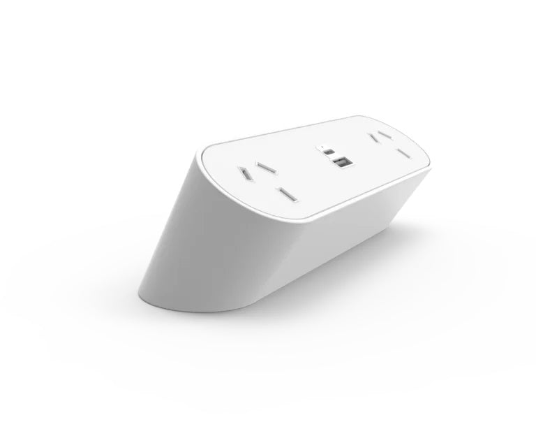 Above Desk Nova Clamp 2 GPO + USB Fast Charge - Mclernons Business Base